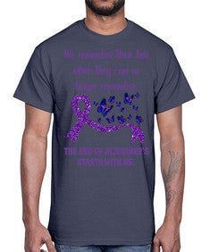 The End Of AlzheimerS Start With Me 217#- alzheimers- Cotton Tee