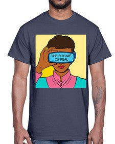 The Future is Real 1151#- art pop art- Cotton Tee