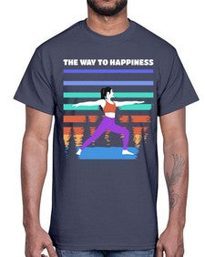 The Way to Happiness 566#- yoga- Cotton Tee