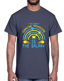 The best computer technician in the galaxy 13#- computer- Cotton Tee