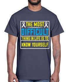 The most difficult thing in life is to know yourself Style 16#- Self awareness- Cotton Tee