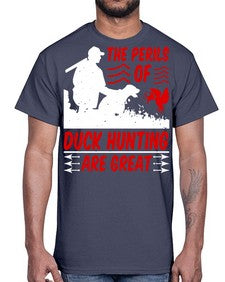 The perils of duck hunting are great Style 14#- ducks- Cotton Tee