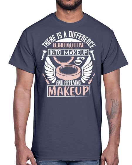 There is a difference between falling into makeup and applying makeup Style 178#-makeup Cotton Tee