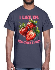 Thick and Juicy Strawberry Festival 1636#- strawberry- Cotton Tee