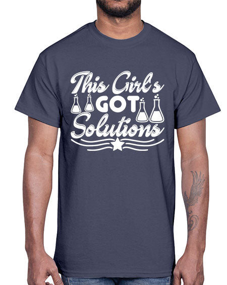 This Girl s Got Solutions 18#- general science- Cotton Tee