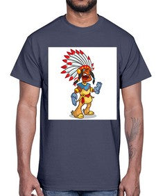 Thnksgvngindian 254#- cartoon general- Cotton Tee