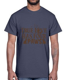 True Love Has Four Paws Style 24#- cats- Cotton Tee