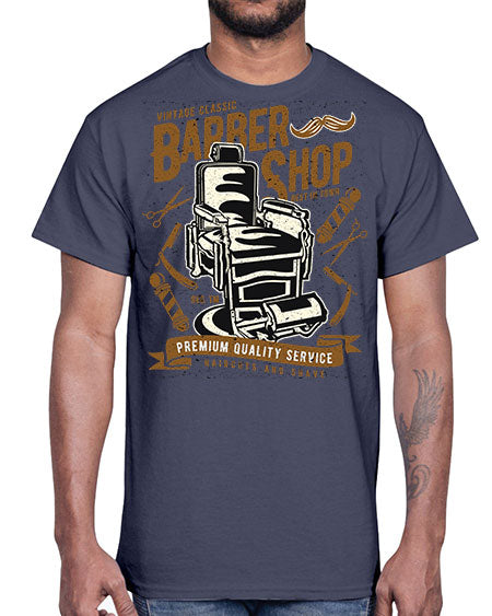 Vintage Barber Shop1598#- barber- Cotton Tee