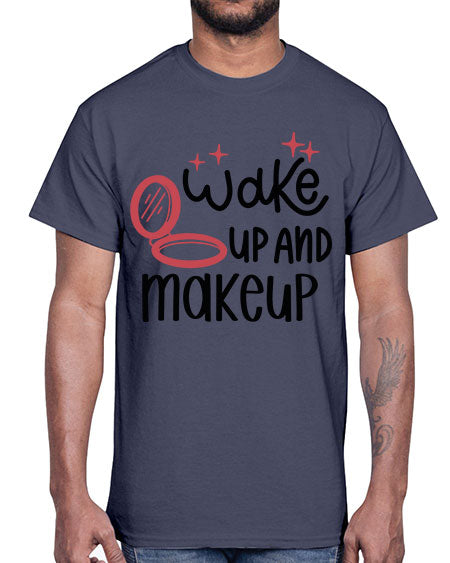 Wake up and Makeup Style 7#-makeup Cotton Tee