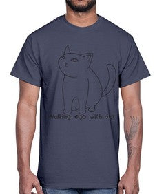 Walking Ego with Fur- cats- Cotton Tee
