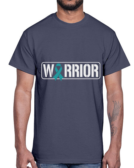 Warrior PTSD Awareness Teal Military 2#- PTSD- Cotton Tee