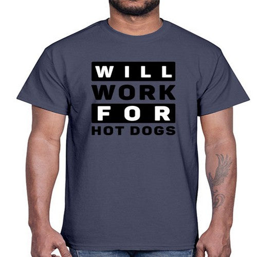 Will Work For Style 1#- dogs- Cotton Tee