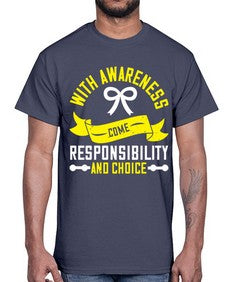 With awareness come responsibility and choice Style 5#- Self awareness- Cotton Tee