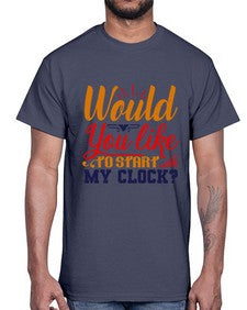 Would you like to start my clock 168#- chess- Cotton Tee