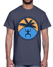 Yoga a Day Keep Doctor Away 612#- yoga- Cotton Tee
