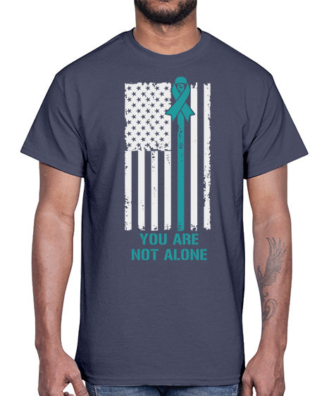 You Are Not Alone PTSD 1#- PTSD- Cotton Tee