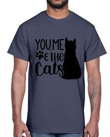 You Me The Cat Style 110#- cats- Cotton Tee