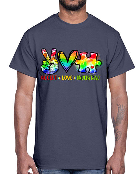accept love understand- autism- Cotton Tee