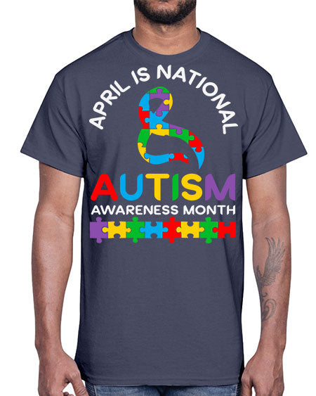 april is national autism awareness 3#- autism- Cotton Tee