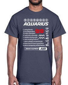 aquarius 85#- aquarius- Cotton Tee