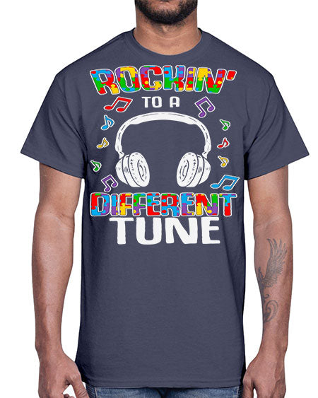 autism game rocking to a 23#- autism- Cotton Tee
