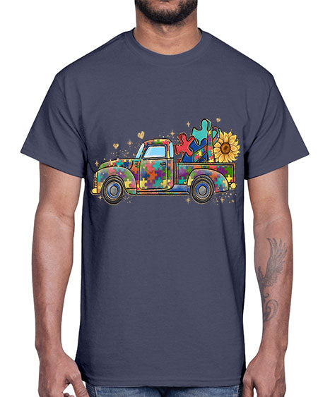 autism pick up truck- autism- Cotton Tee