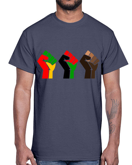 black power fists 196#- black words and phrases- Cotton Tee