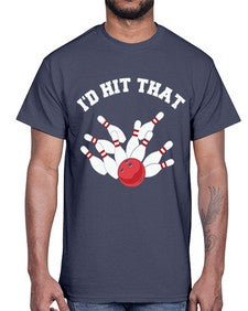 bowling id hit that 11#- bowling- Cotton Tee