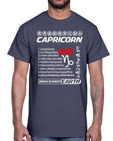 capricorn 207#- capricorn- Cotton Tee