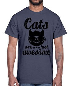 cats are just awesome- cats- Cotton Tee