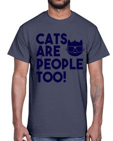cats are people too- cats- Cotton Tee