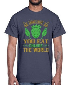 change what you eat change the world 81#- vegan- Cotton Tee