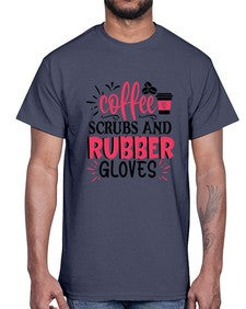 coffee scrubs and rubber gloves Style Style 667#- nurse- Cotton Tee