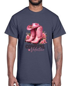 cowgirl valentine cupid valentine 352#- western- Cotton Tee