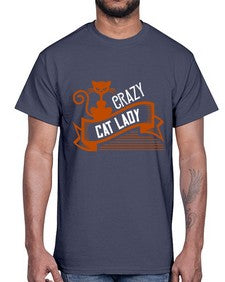 crazy cat lady Style 43#- cats- Cotton Tee