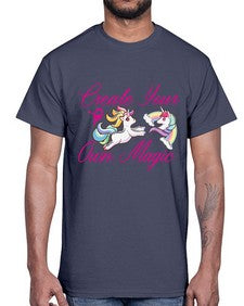create your own magic 84#- unicorn- Cotton Tee