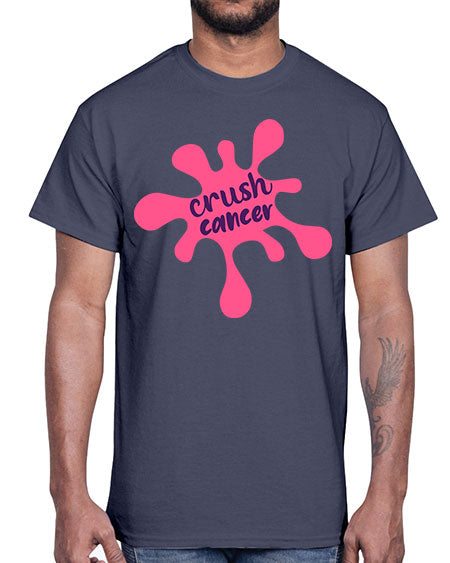 crush cancer Style 18#- breast cancer- Cotton Tee