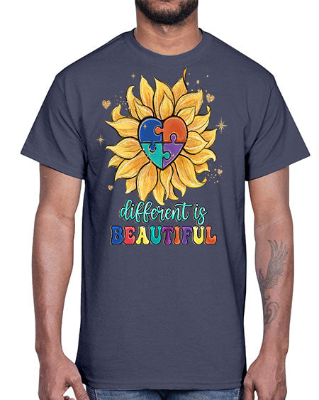 different is beautiful- autism- Cotton Tee