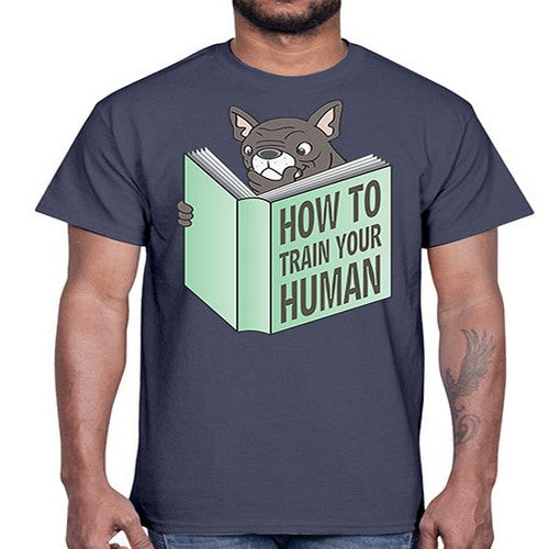 dog reading funny book shirt 91#- dogs- Cotton Tee