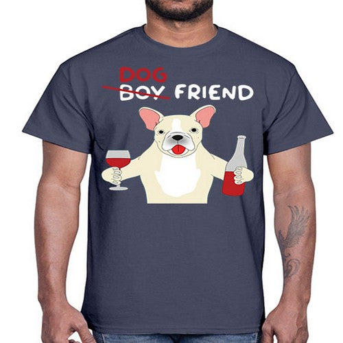 dog wine friend 93#- dogs- Cotton Tee
