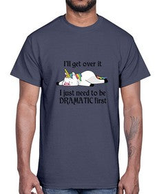 dramatic unicorn 96#- unicorn- Cotton Tee