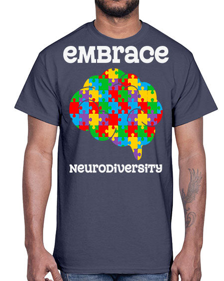 embrace neurodiversity autism awareness 87#- autism- Cotton Tee