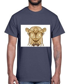ethnic camel 419#- mandala- Cotton Tee