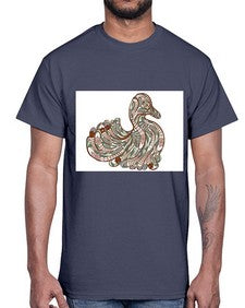ethnic duck 420#- mandala- Cotton Tee