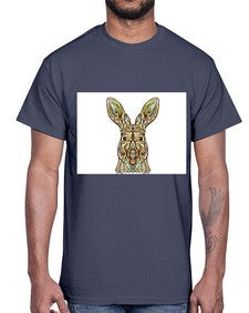 ethnic kangaroo 427#- mandala- Cotton Tee