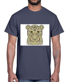 ethnic leopard 429#- mandala- Cotton Tee