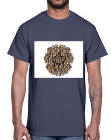 ethnic lion 430#- mandala- Cotton Tee