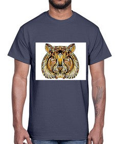 ethnic tiger 439#- mandala- Cotton Tee