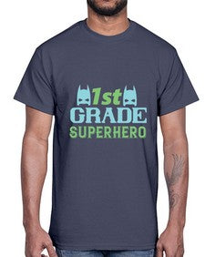 first Grade Superhero 157#- first grade- Cotton Tee