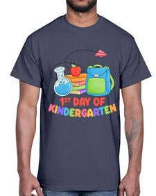 first day of Kindergarten 103#- kindergarten- Cotton Tee